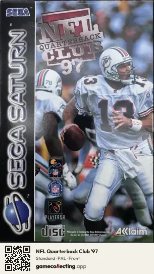 NFL Quarterback Club '97 Sega Saturn, PAL box front
