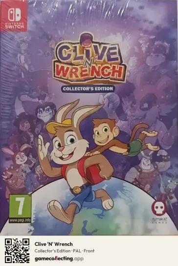Clive 'N' Wrench Nintendo Switch, PAL box front