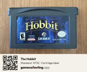 The Hobbit Game Boy Advance, NTSC cartridge label