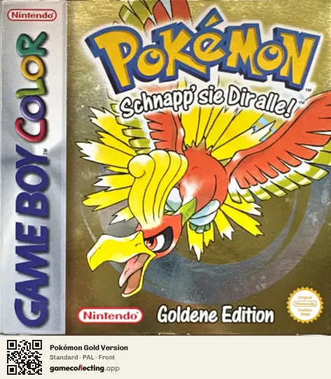 Pokémon Gold Version Game Boy Color, PAL box front