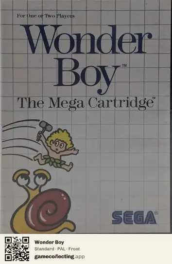 Wonder Boy Sega Master System, PAL box front