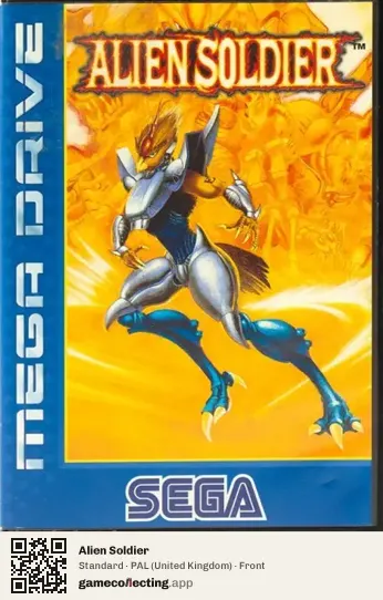 Alien Soldier Sega Mega Drive / Genesis, United Kingdom box front