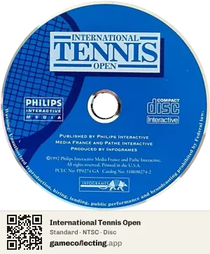 International Tennis Open Philips CD-i, NTSC disc