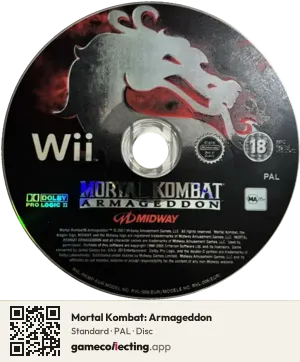 Mortal Kombat: Armageddon Nintendo Wii, PAL disc