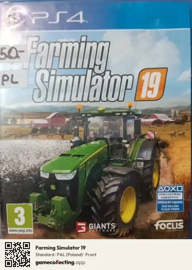 Farming Simulator 19 PlayStation 4, Poland box front