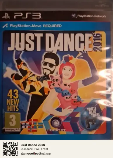 Just Dance 2016 PlayStation 3, PAL box front