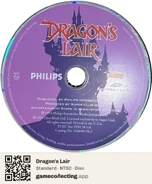 Dragon's Lair Philips CD-i, NTSC disc