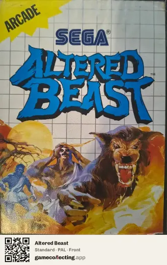 Altered Beast Sega Master System, PAL box front
