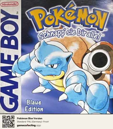 Pokémon Blue Version Game Boy, Germany box front