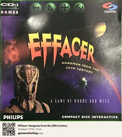 Effacer: Hangman from the 25th Century Philips CD-i, NTSC box front