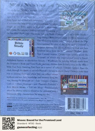 Moses: Bound for the Promised Land Philips CD-i, NTSC box back