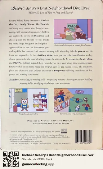 Richard Scarry's Best Neighborhood Disc Ever! Philips CD-i, NTSC box back