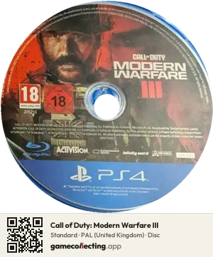 Call of Duty: Modern Warfare III PlayStation 4, PAL disc