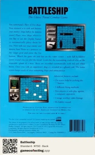 Battleship Philips CD-i, NTSC box back