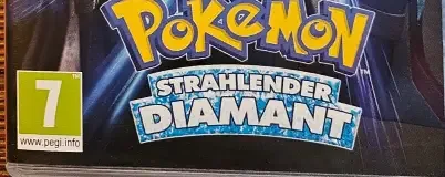 Pokémon Brilliant Diamond, the PEGI square on its front