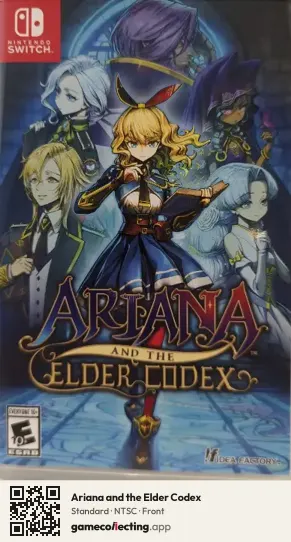 Ariana and the Elder Codex Nintendo Switch, NTSC box front