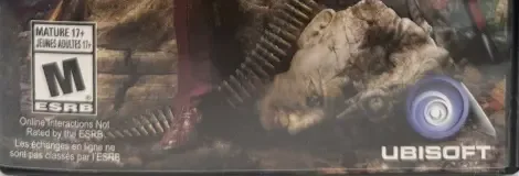 Far Cry 4, the ESRB box on its front