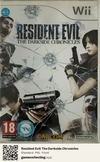 Resident Evil: The Darkside Chronicles Nintendo Wii, PAL box front