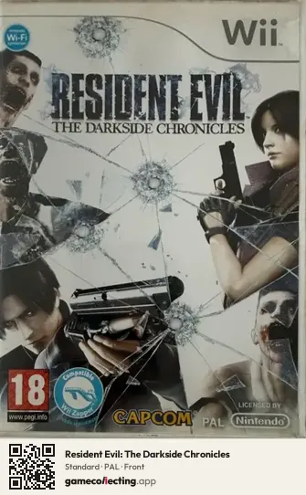 Resident Evil: The Darkside Chronicles Nintendo Wii, PAL box front