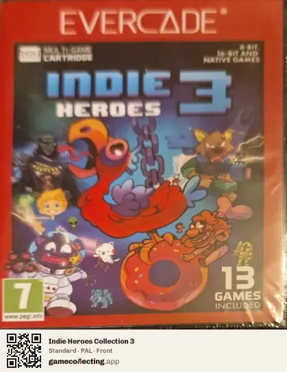 Indie Heroes Collection 3 Evercade, PAL box front
