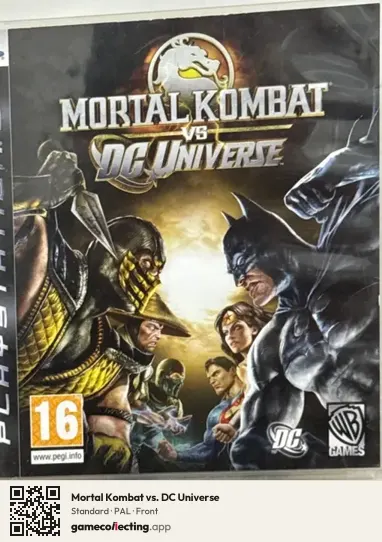 Mortal Kombat vs. DC Universe PlayStation 3, PAL box front