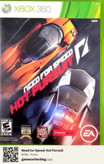 Need for Speed: Hot Pursuit Xbox 360, NTSC box front