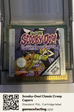 Scooby-Doo! Classic Creep Capers Game Boy Color, PAL cartridge label