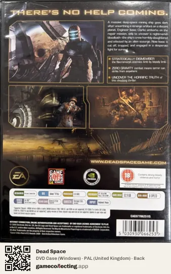 Dead Space Computer, United Kingdom box back