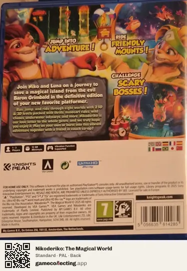Nikoderiko: The Magical World PlayStation 5, PAL box back