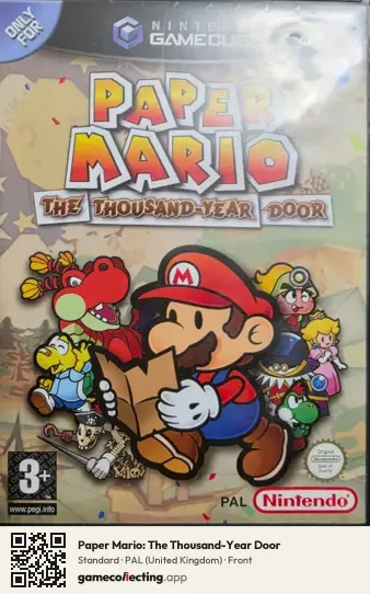 Paper Mario: The Thousand-Year Door Nintendo GameCube, United Kingdom box front
