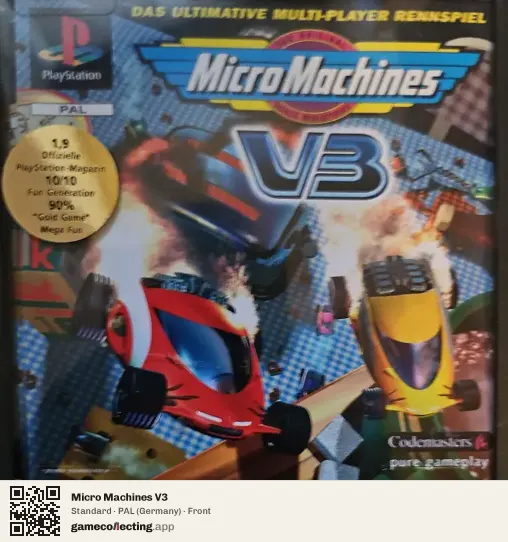 Micro Machines V3 PlayStation, Germany box front