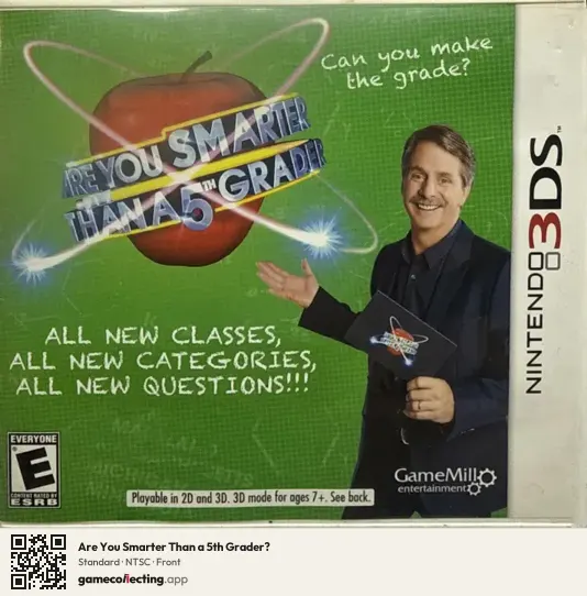 Are You Smarter Than a 5th Grader? Nintendo 3DS, NTSC box front