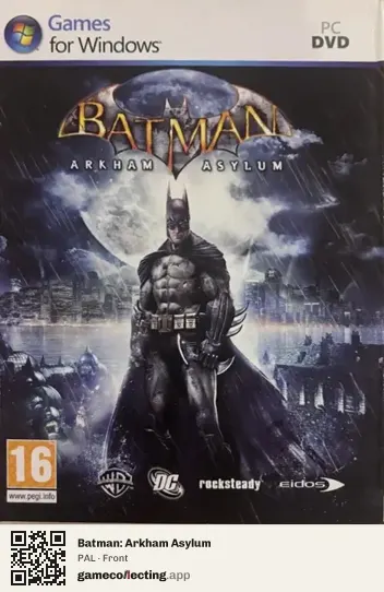 Batman: Arkham Asylum Computer, PAL box front