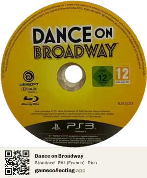 Dance on Broadway PlayStation 3, PAL disc