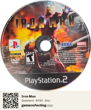 Iron Man PlayStation 2, NTSC disc