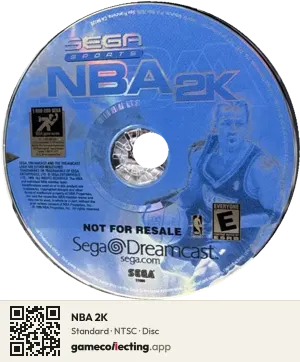 NBA 2K Sega Dreamcast, NTSC disc