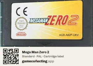 Mega Man Zero 2 Game Boy Advance, PAL cartridge label