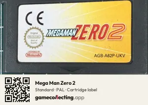 Mega Man Zero 2 Game Boy Advance, PAL cartridge label