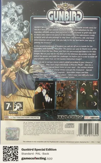 Gunbird Special Edition PlayStation 2, PAL box back