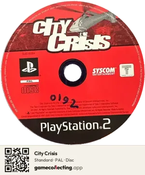 City Crisis PlayStation 2, PAL disc