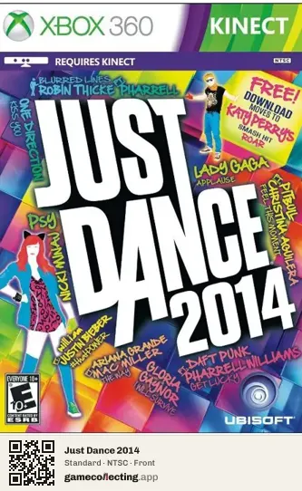 Just Dance 2014 Xbox 360, NTSC box front