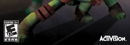 Teenage Mutant Ninja Turtles, the ESRB box on its front