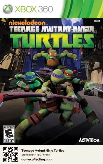Teenage Mutant Ninja Turtles Xbox 360, NTSC box front