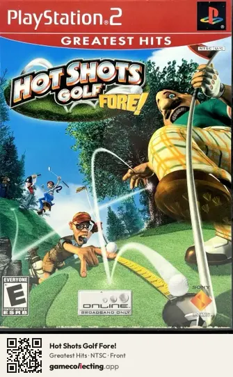 Hot Shots Golf Fore! PlayStation 2, NTSC box front
