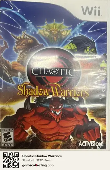 Chaotic: Shadow Warriors Nintendo Wii, NTSC box front