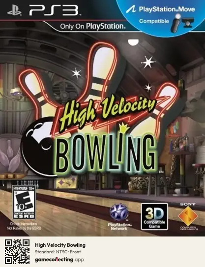 High Velocity Bowling PlayStation 3, NTSC box front