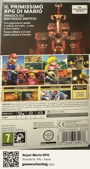 Super Mario RPG Nintendo Switch, PAL box back