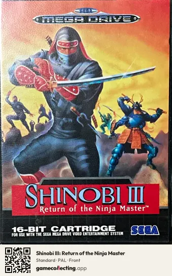 Shinobi III: Return of the Ninja Master Sega Mega Drive / Genesis, PAL box front