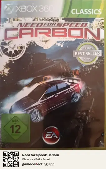 Need for Speed: Carbon Xbox 360, PAL box front