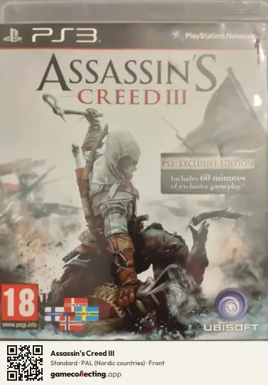 Assassin's Creed III PlayStation 3, Nordic countries box front
